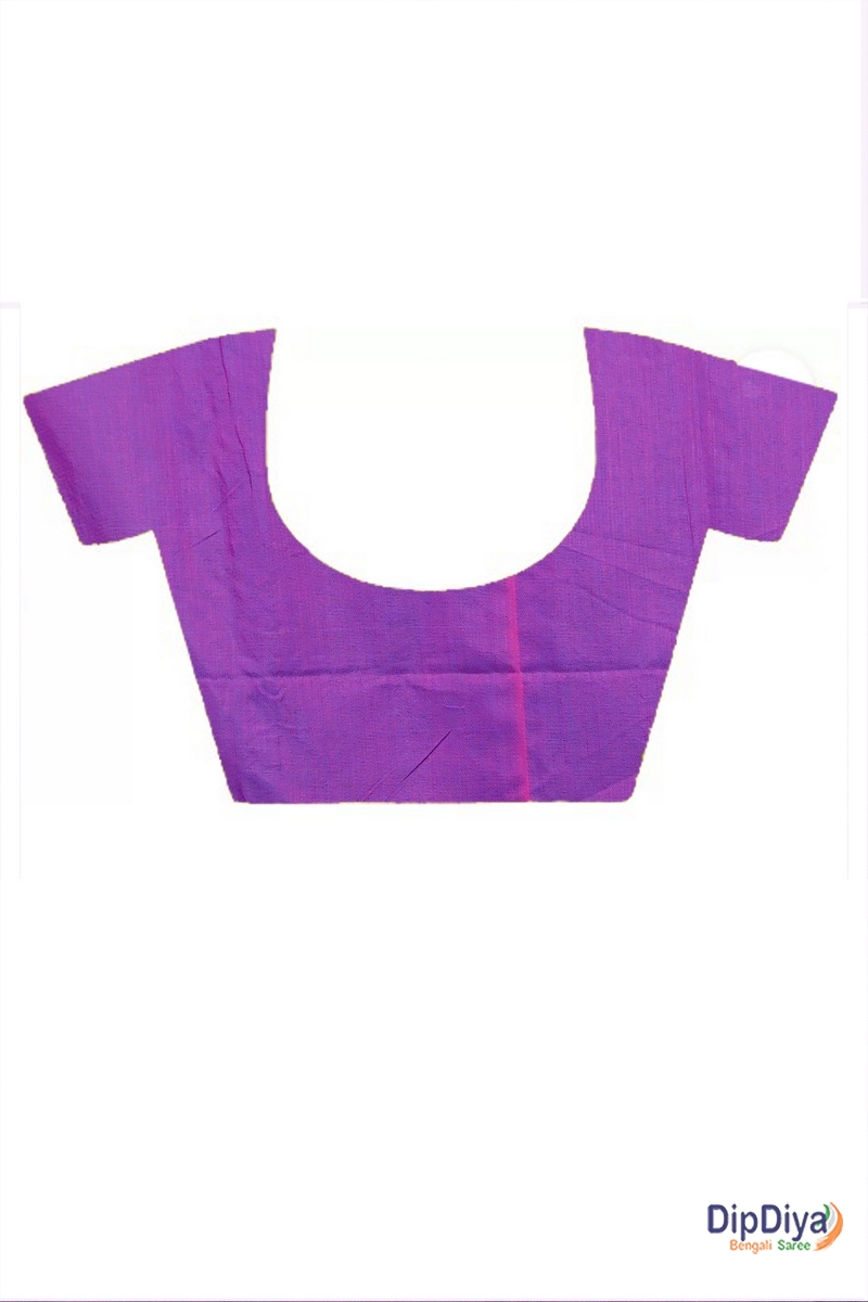 Purple Pure Cotton Parama Embroidery Handloom saree (282)